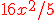 3$\red16x^2/5